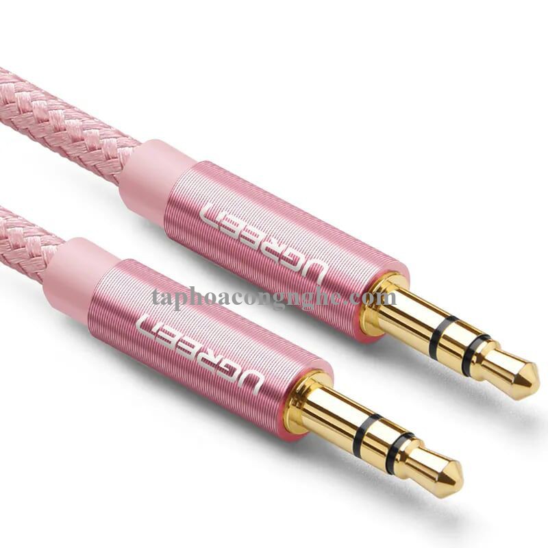 Ugreen 30813 0.5M màu Hồng Cáp âm thanh 2 đầu 3.5mm dương AV112 30030813